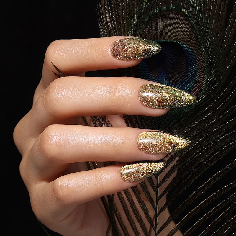 Peacock Flash Reflective Cat Eye